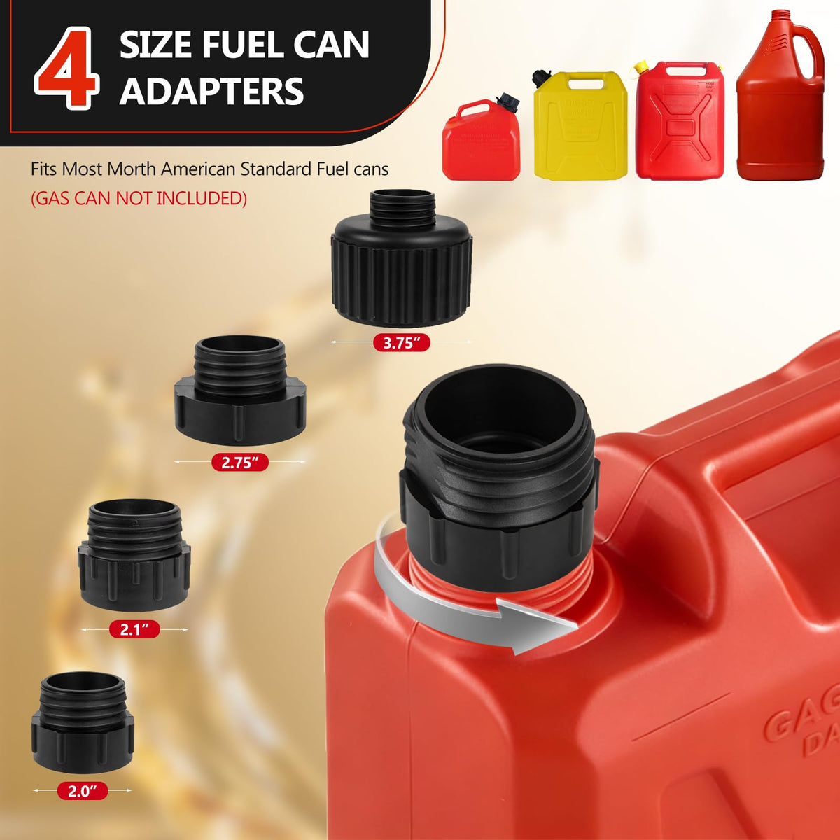 Cordless Gas Pump with Auto-Stop & Hand Nozzle, 51" Hose S376