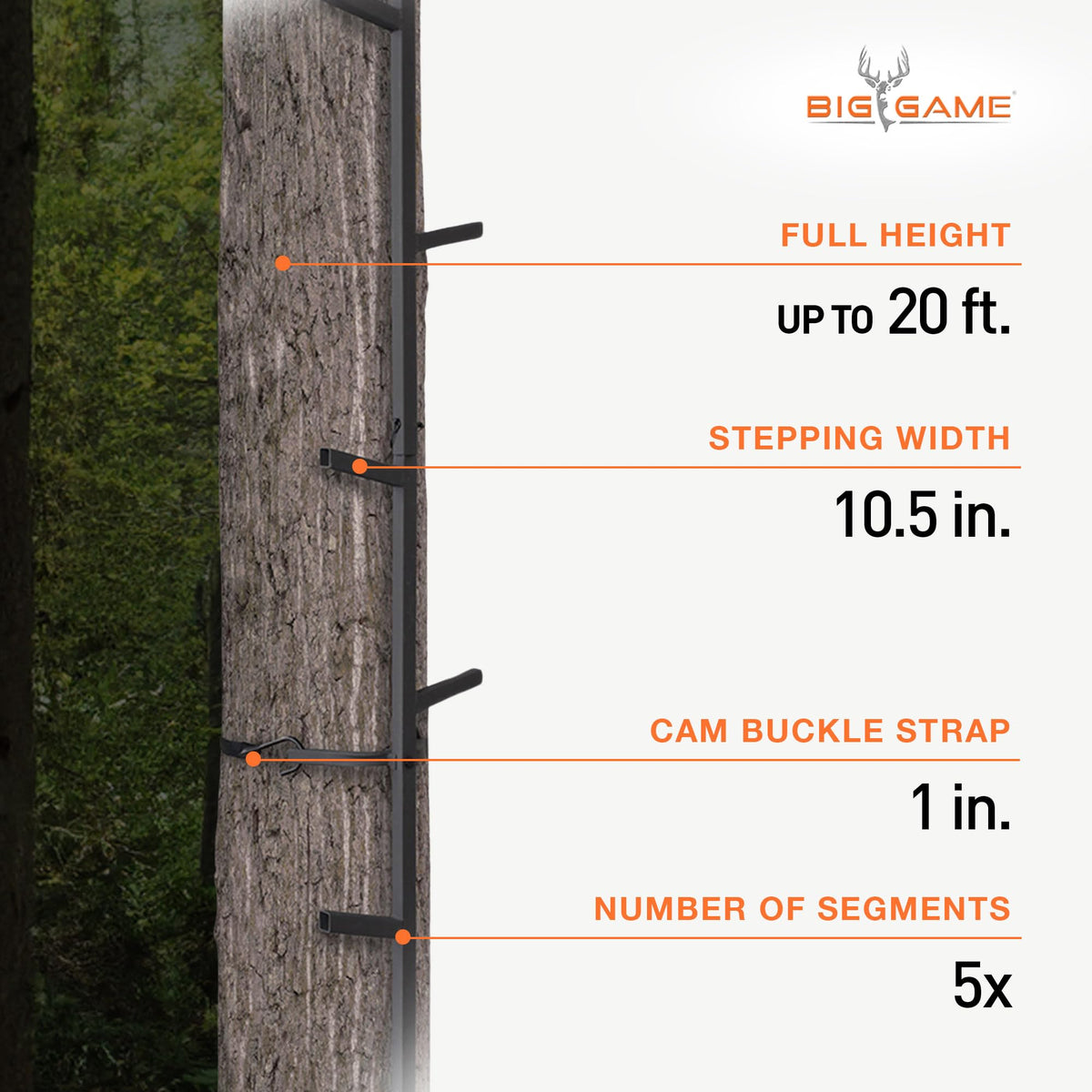 Climbing Ladder Sticks, 20 ft Portable S49074