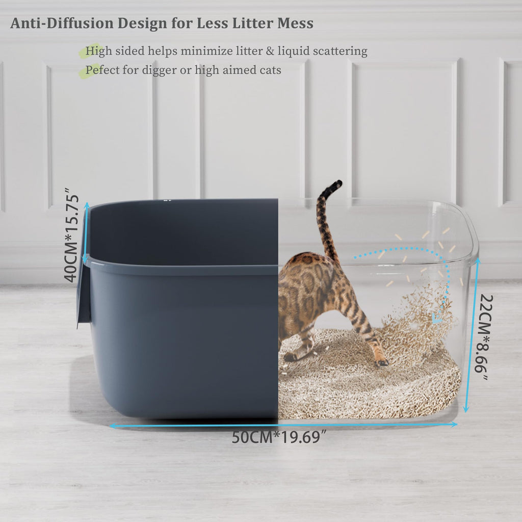Large High Sided Anti-Splashing Cat Litter Box L53239