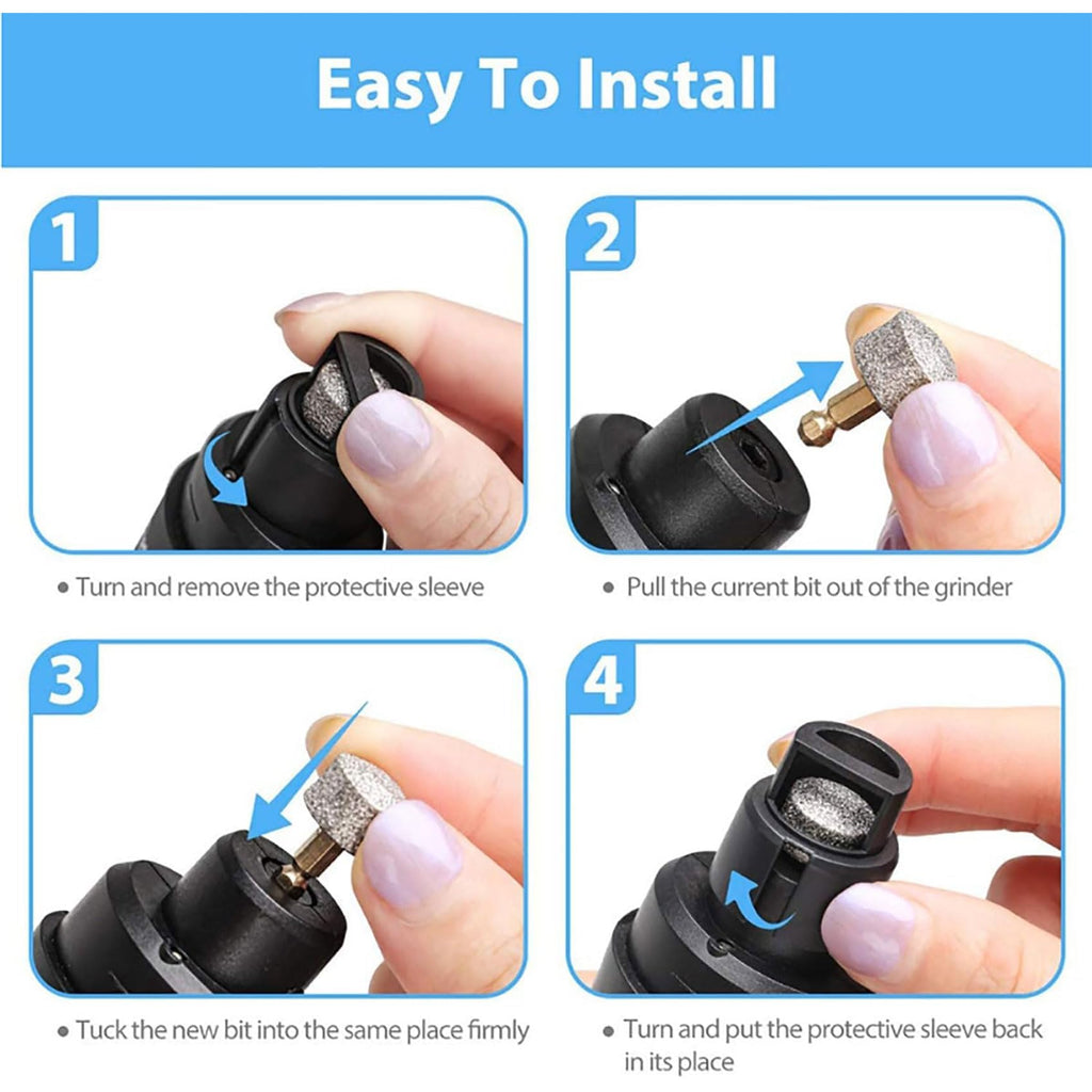 Rechargeable Quiet Low Vibration Electric Dog Nail Grinder & Trimmer with LED Light L378