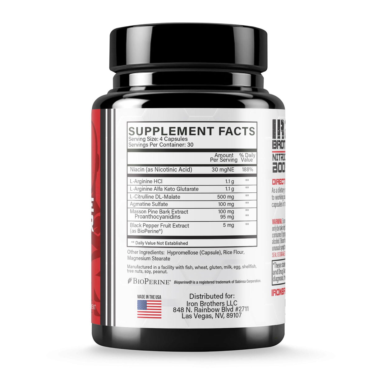 120 Vegan Capsules Nitric Oxide Supplement H678