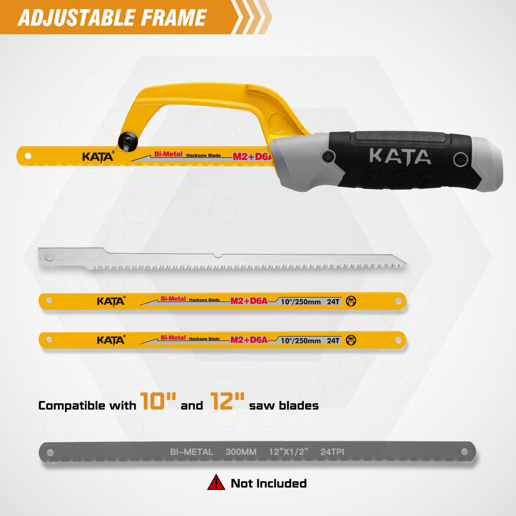 10 Inch Mini Hacksaw with 4-Piece Blades E17062