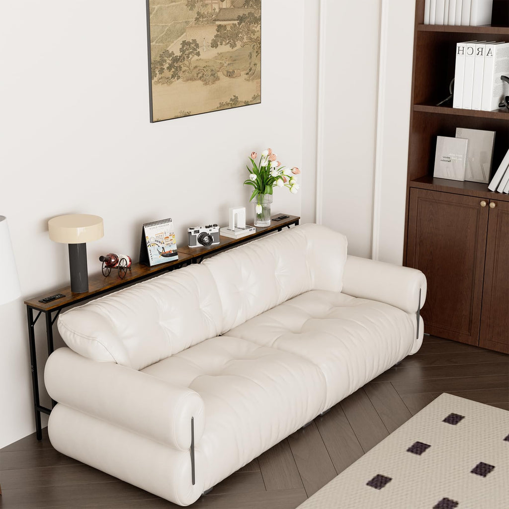 5.9" Narrow Console Table with Outlet Metal Frame N7368