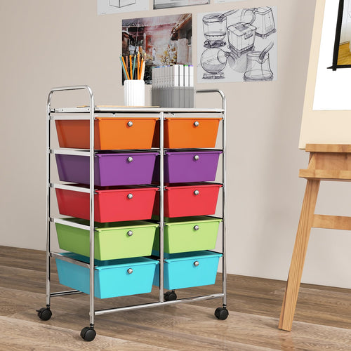 10 Drawer Rolling Storage Cart V499354