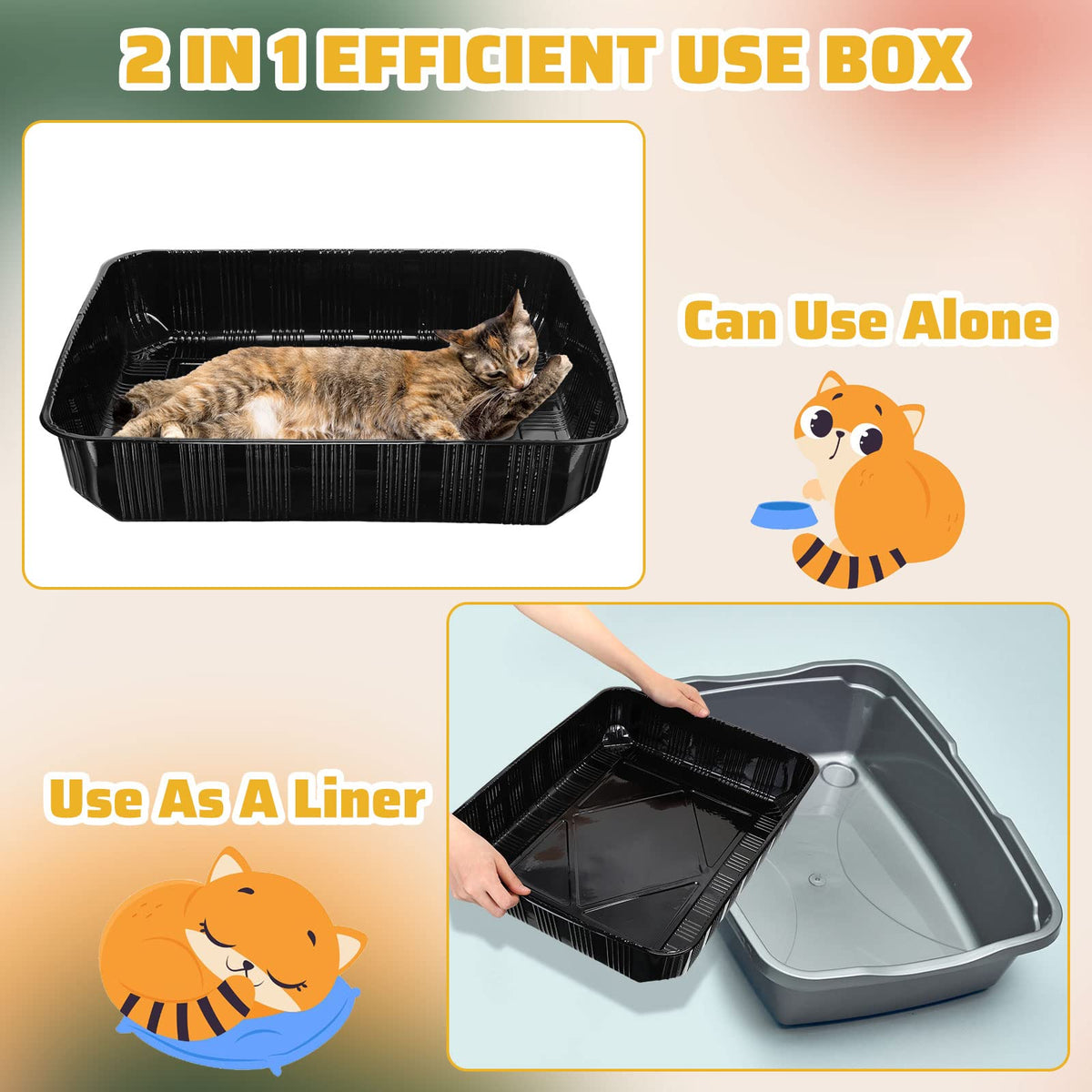 50 Pack Disposable Cat Litter Box X774650