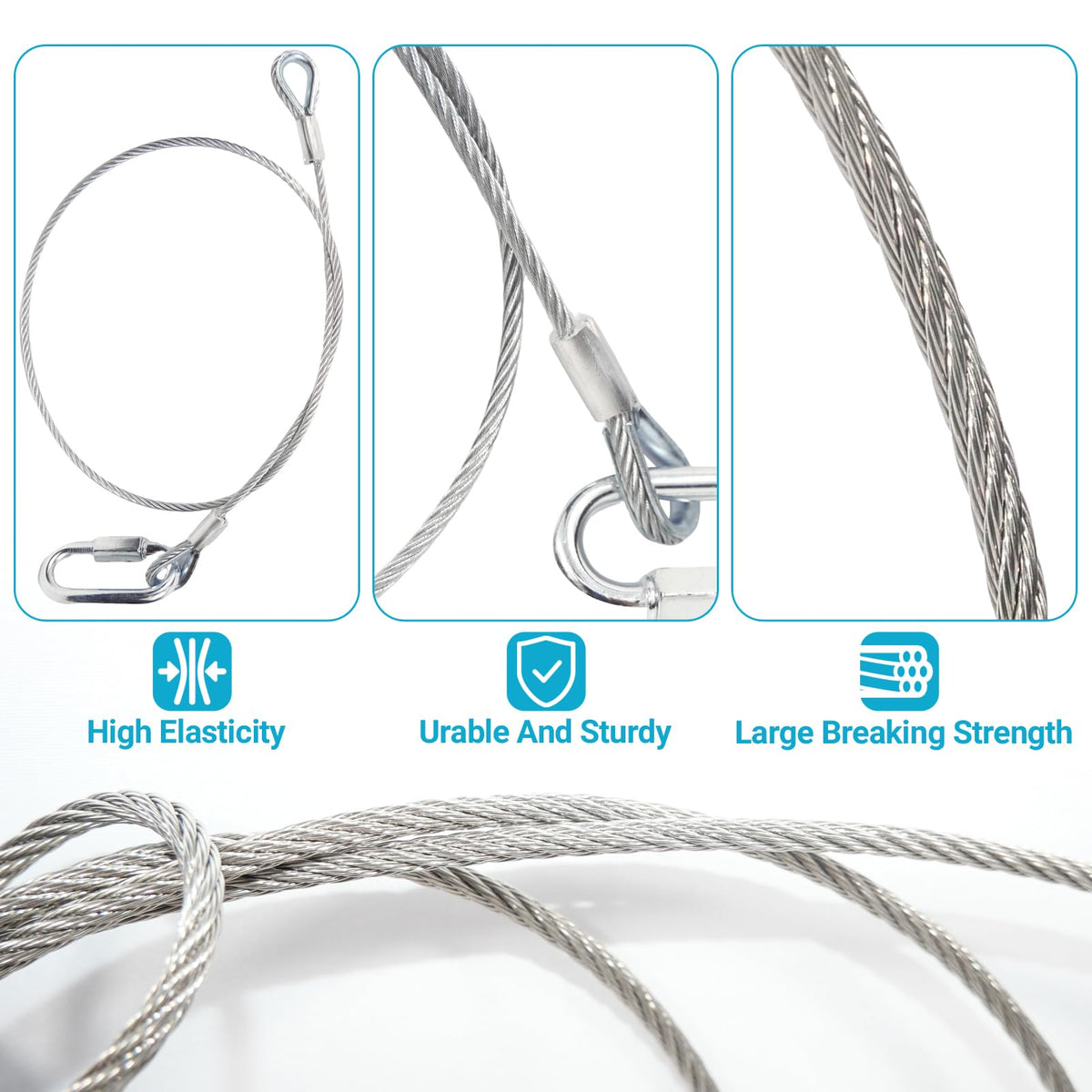 T316 Stainless Steel Cable 7x7 Strands 150FT B7116
