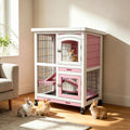 2-Story Wooden Bunny Cage with Removable Tray R266