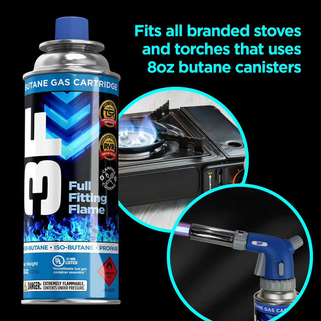 Butane Fuel Canister 8oz 4 Pack Z189