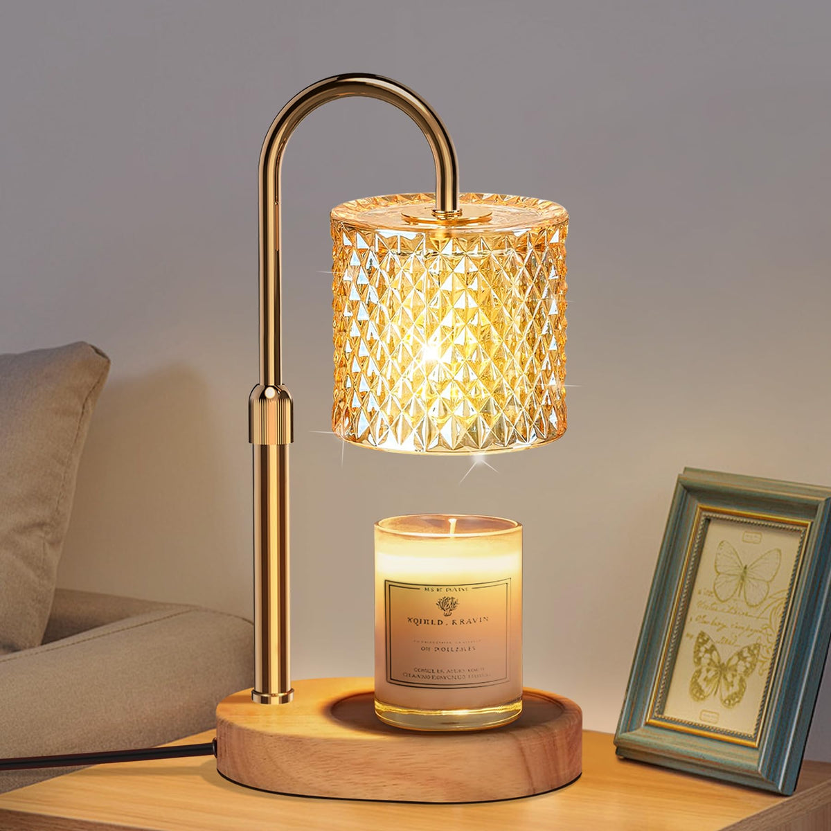 Candle Warmer Lamp with Timer Dimmer Adjustable Height M666312