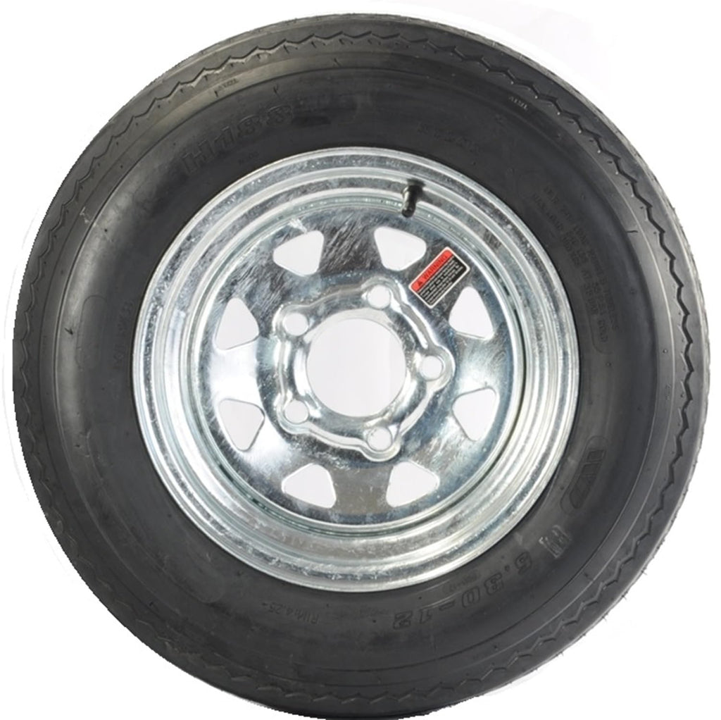 12 Inch 5 Lug Trailer Tire Rim Assembly M99469