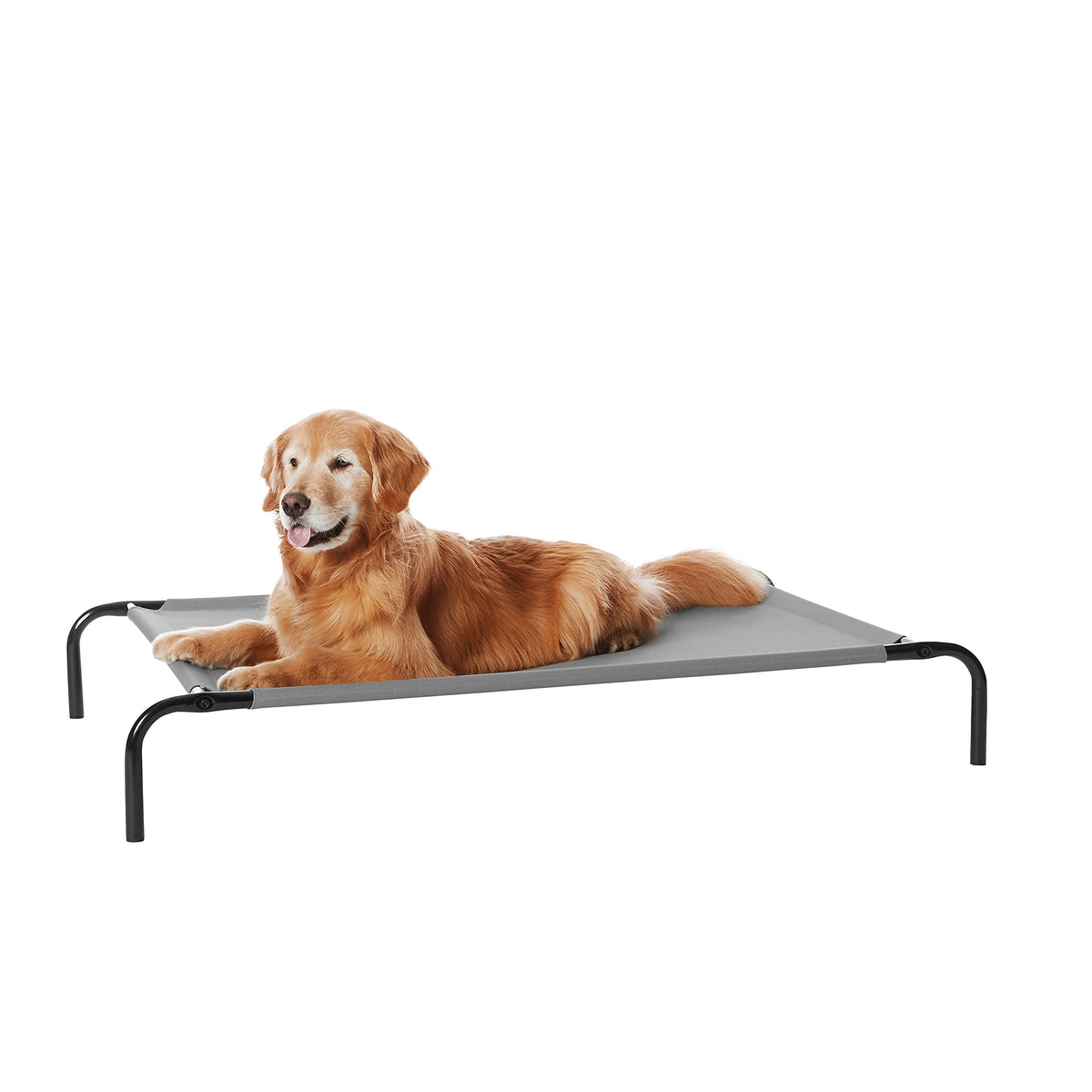 Elevated Dog Bed with Metal Frame, Grey V286946