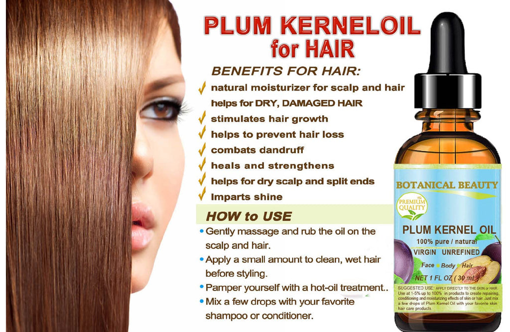 100% Pure Natural Virgin Unrefined Cold Pressed Plum Kernel Oil 1 oz G7482