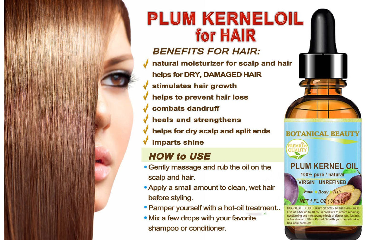 100% Pure Natural Virgin Unrefined Cold Pressed Plum Kernel Oil 1 oz G7482