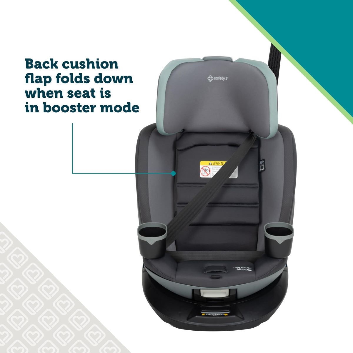 360 Rotating Convertible Car Seat, 5-100 lbs U6100