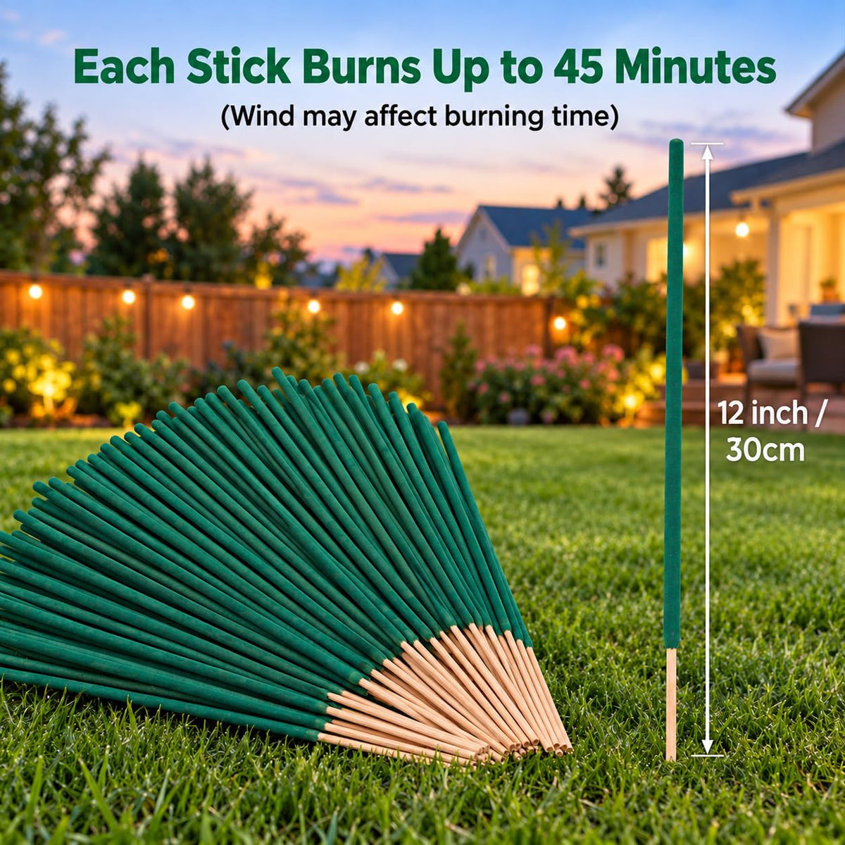 Citronella Mosquito Repellent Incense Sticks 120 Count B9697