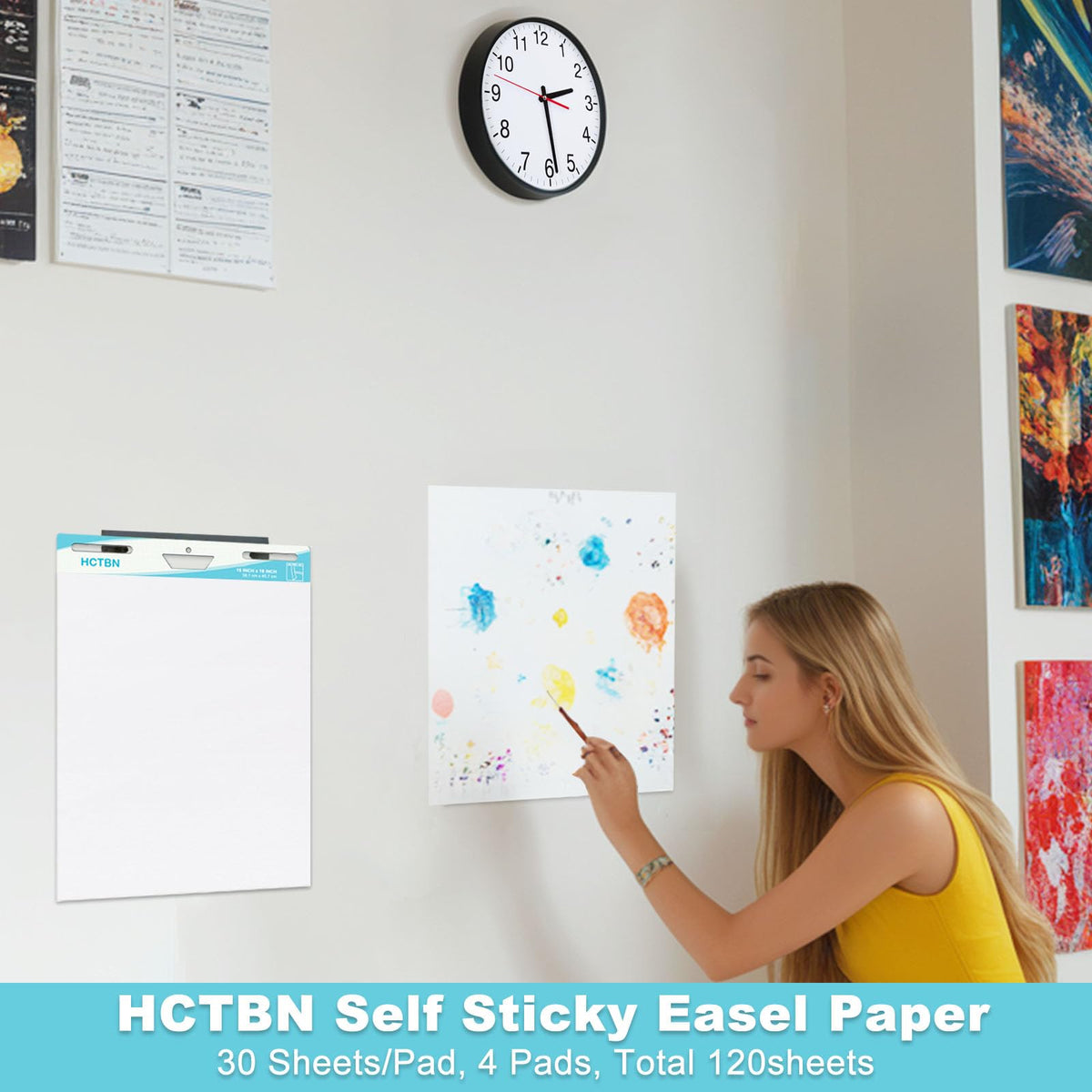 120 Sheets Self-Stick Mini Easel Pad 15 X 18 in Y94322