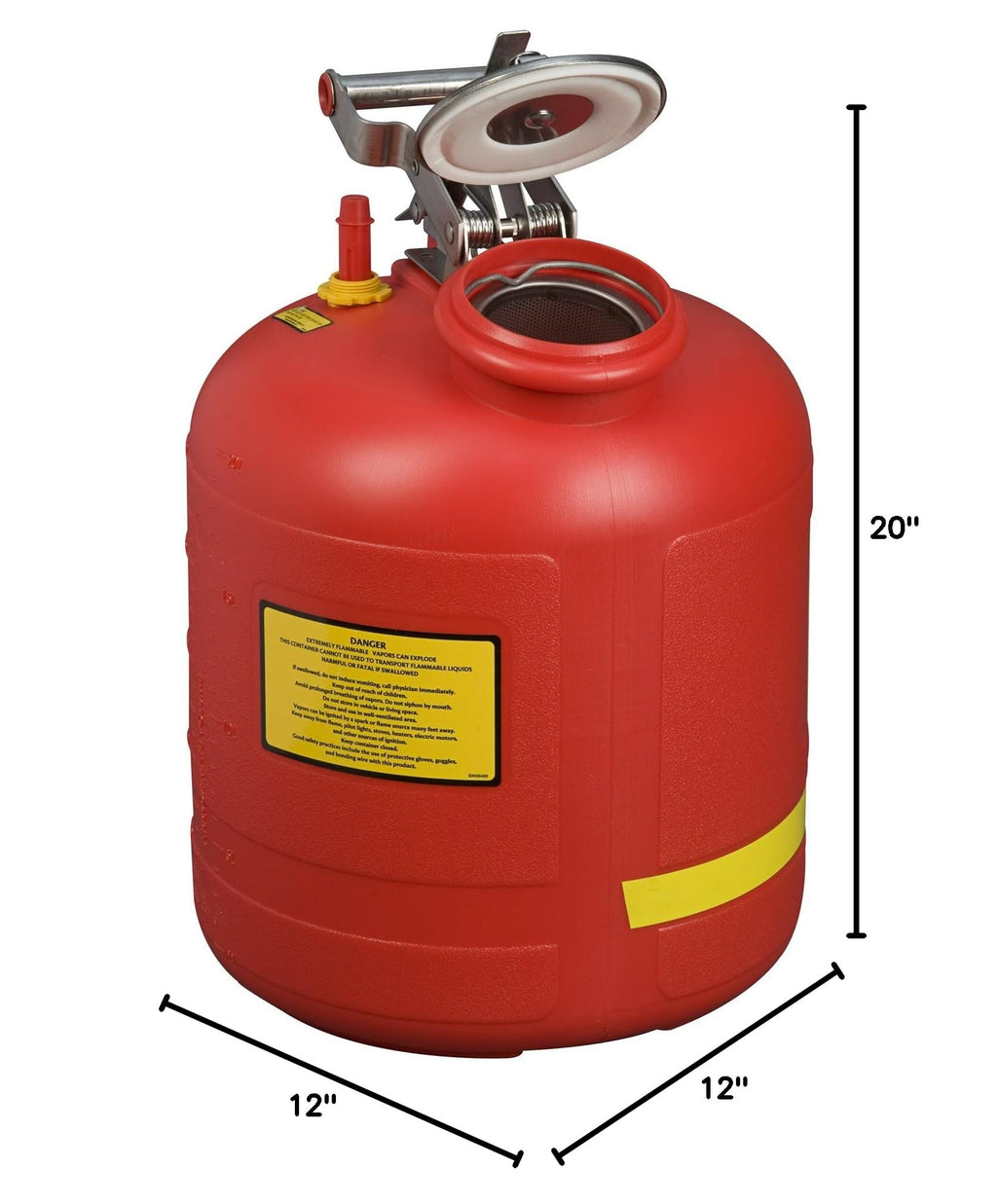 Polyethylene Safety Liquid Disposal Can with Stainless Steel K82388