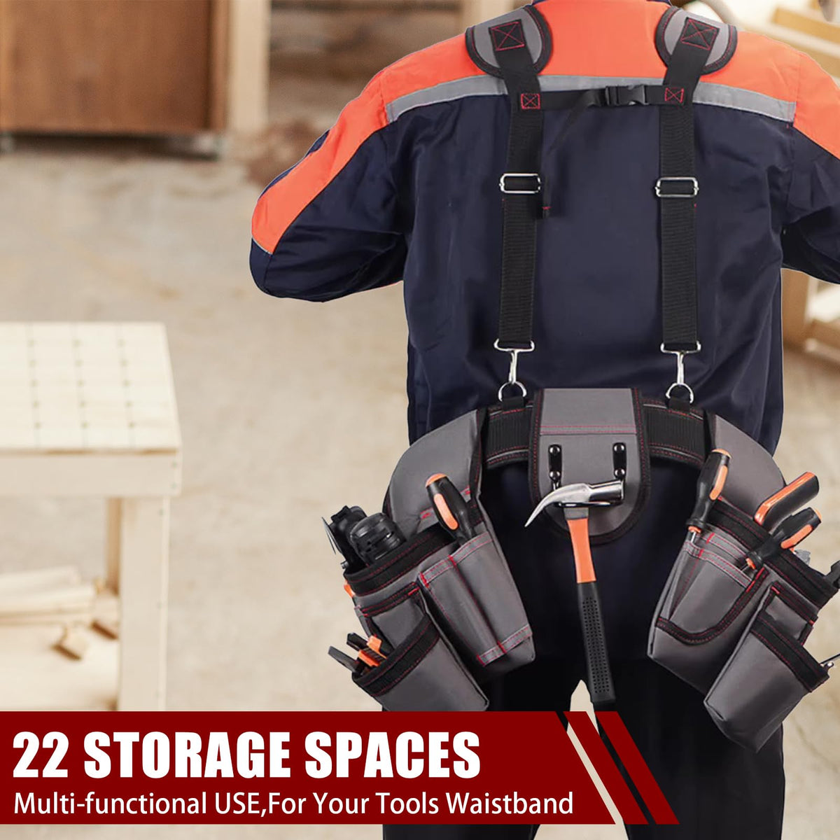 Heavy Duty 22 Pockets Adjustable Tool Belt F913