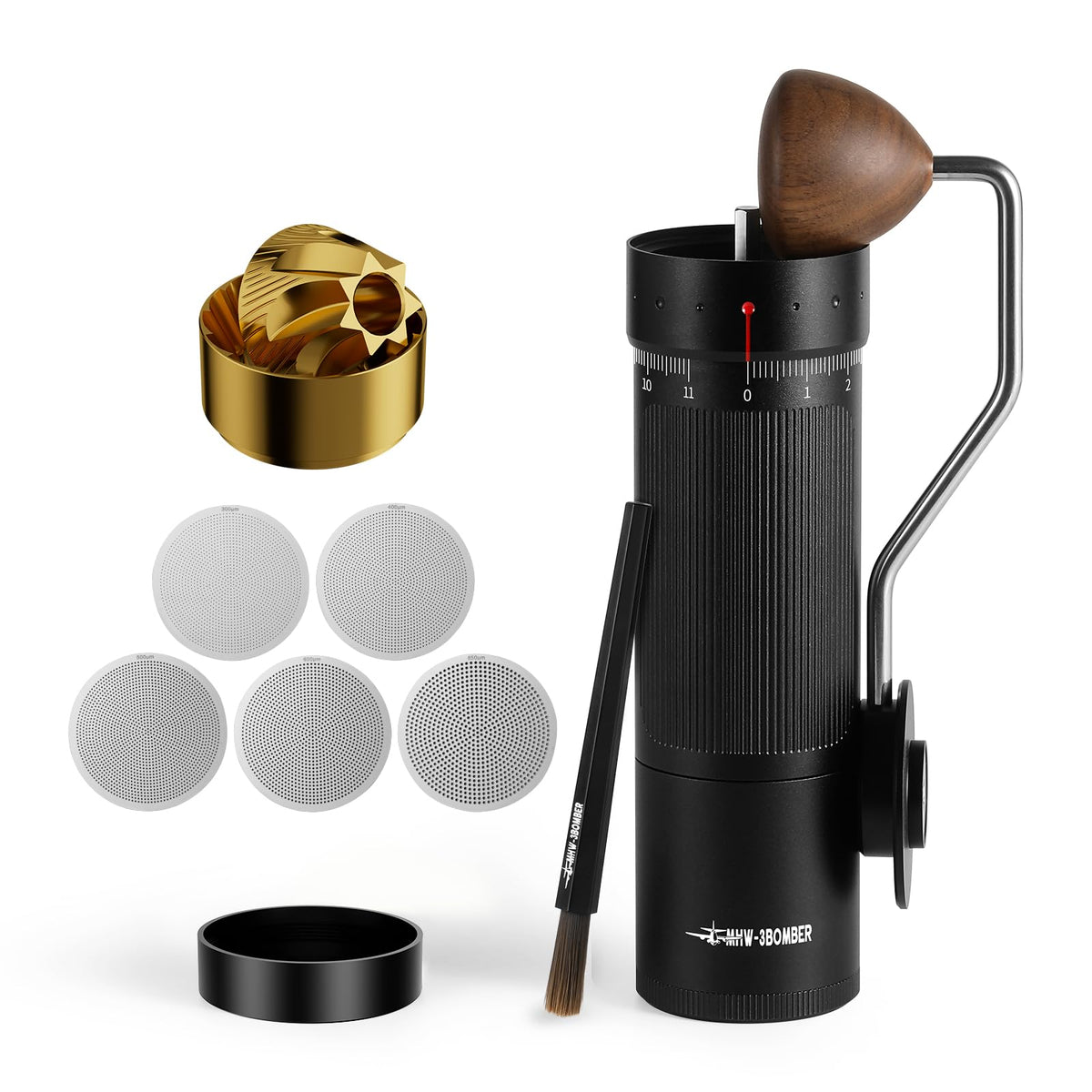 Manual Coffee Grinder with Titanium Coated Conical Burr L3305