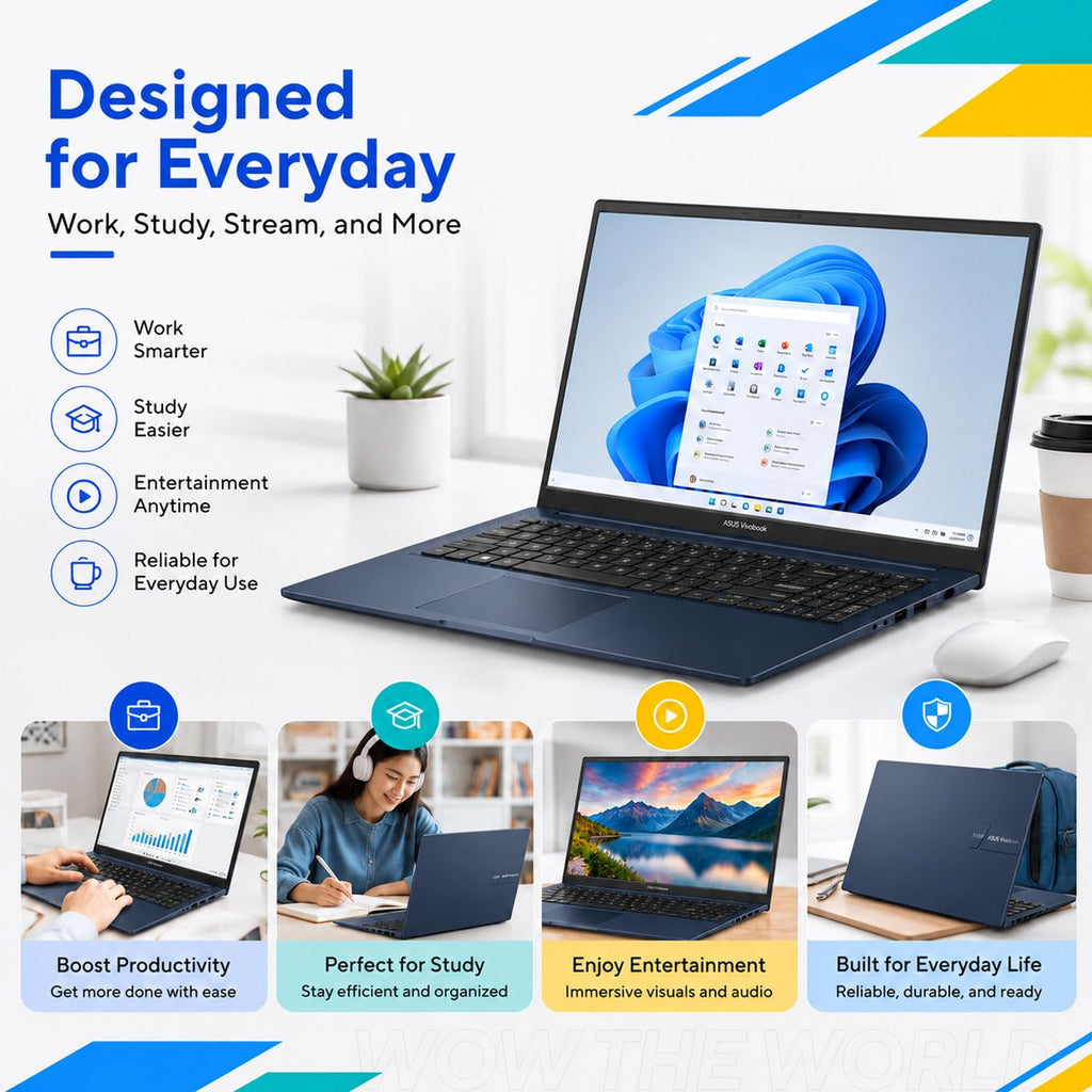 15.6" FHD IPS Laptop, 16GB DDR5 RAM, 256GB SSD, Windows 11 Home G253723