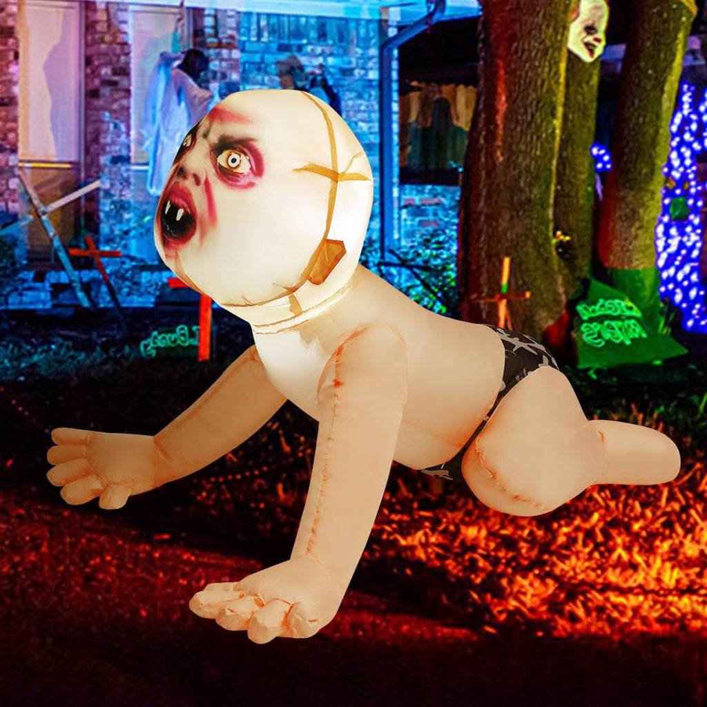 4 FT Inflatable Zombie with Built-in LEDs S2677