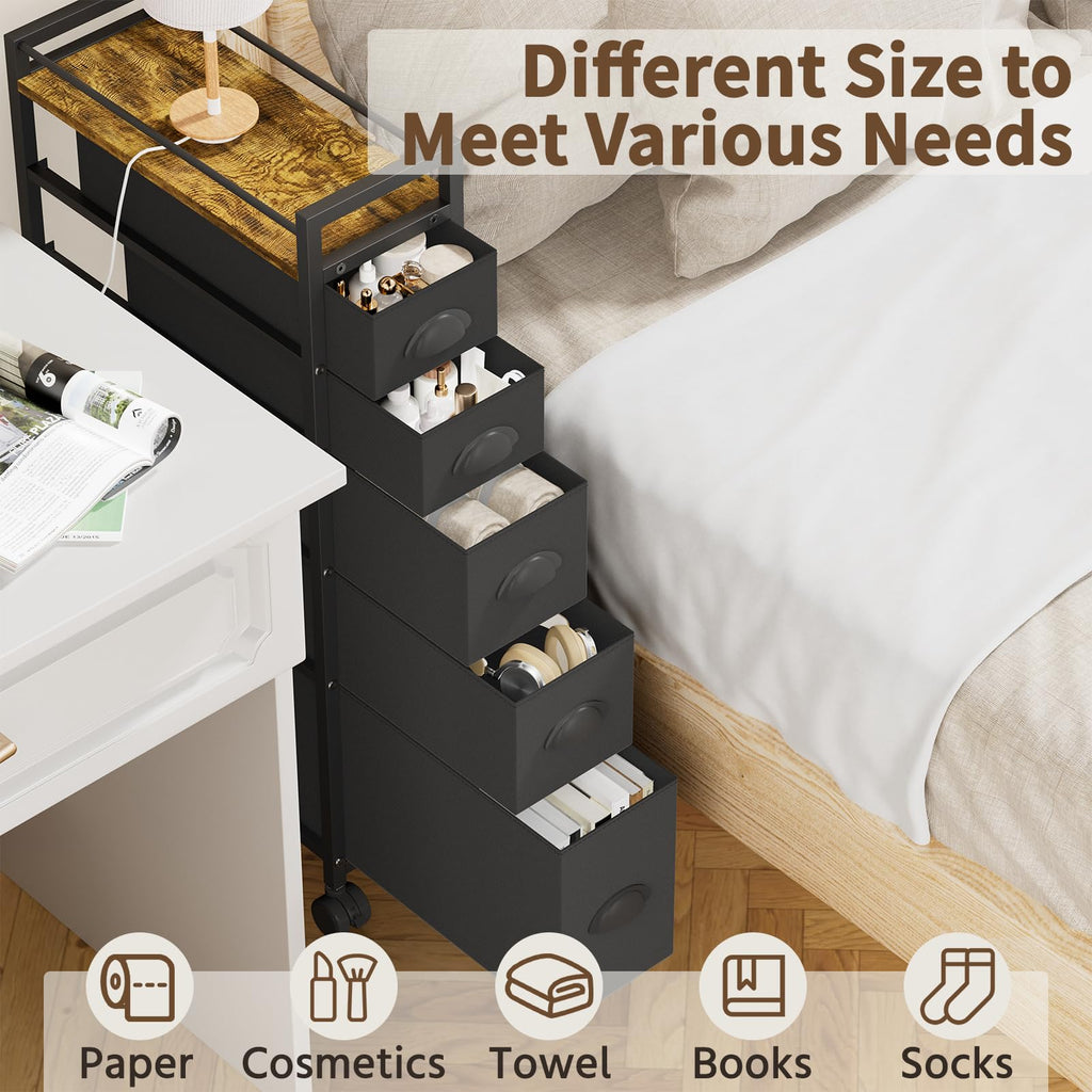 Black Narrow Storage Cabinet P61408