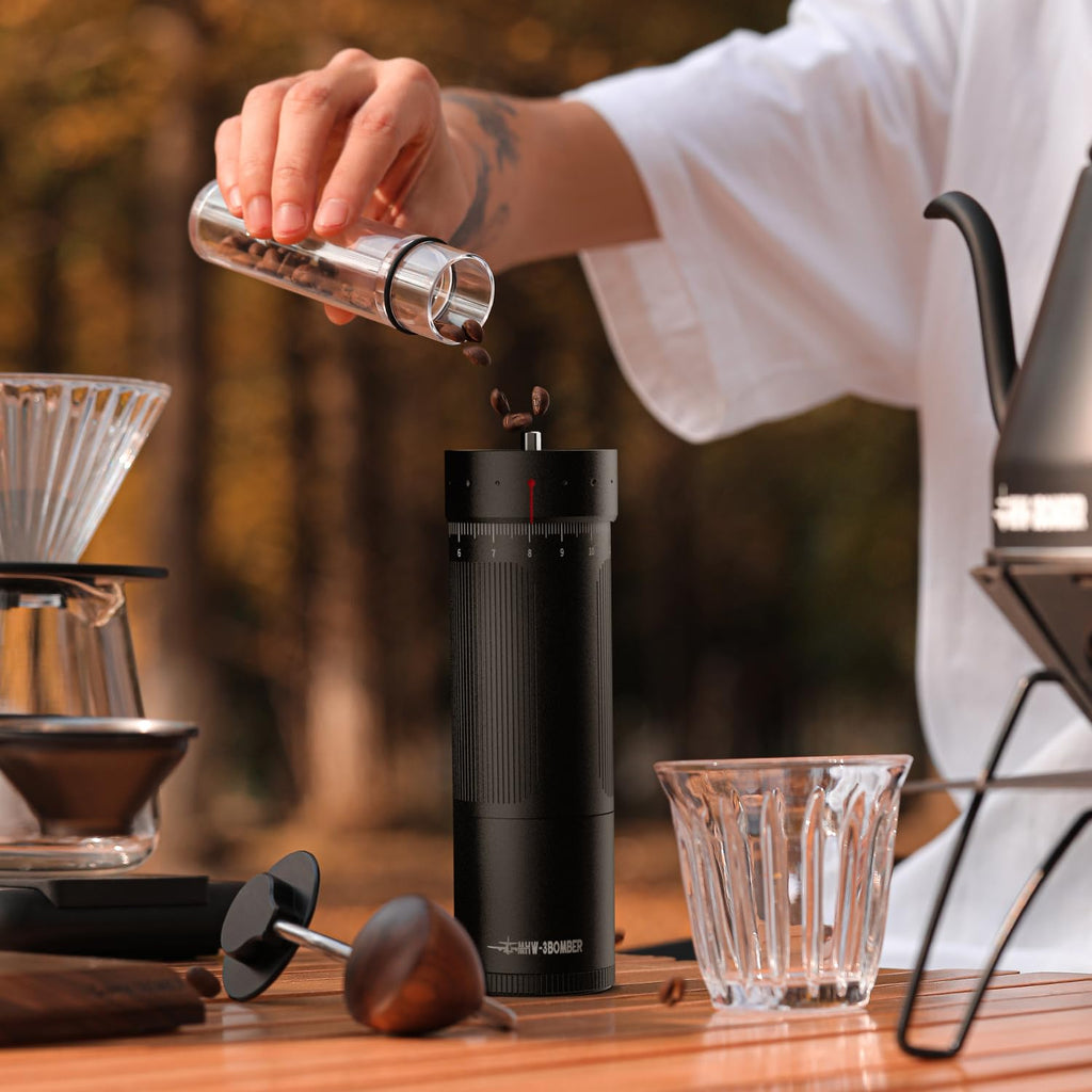 Manual Coffee Grinder with Titanium Coated Conical Burr L3305