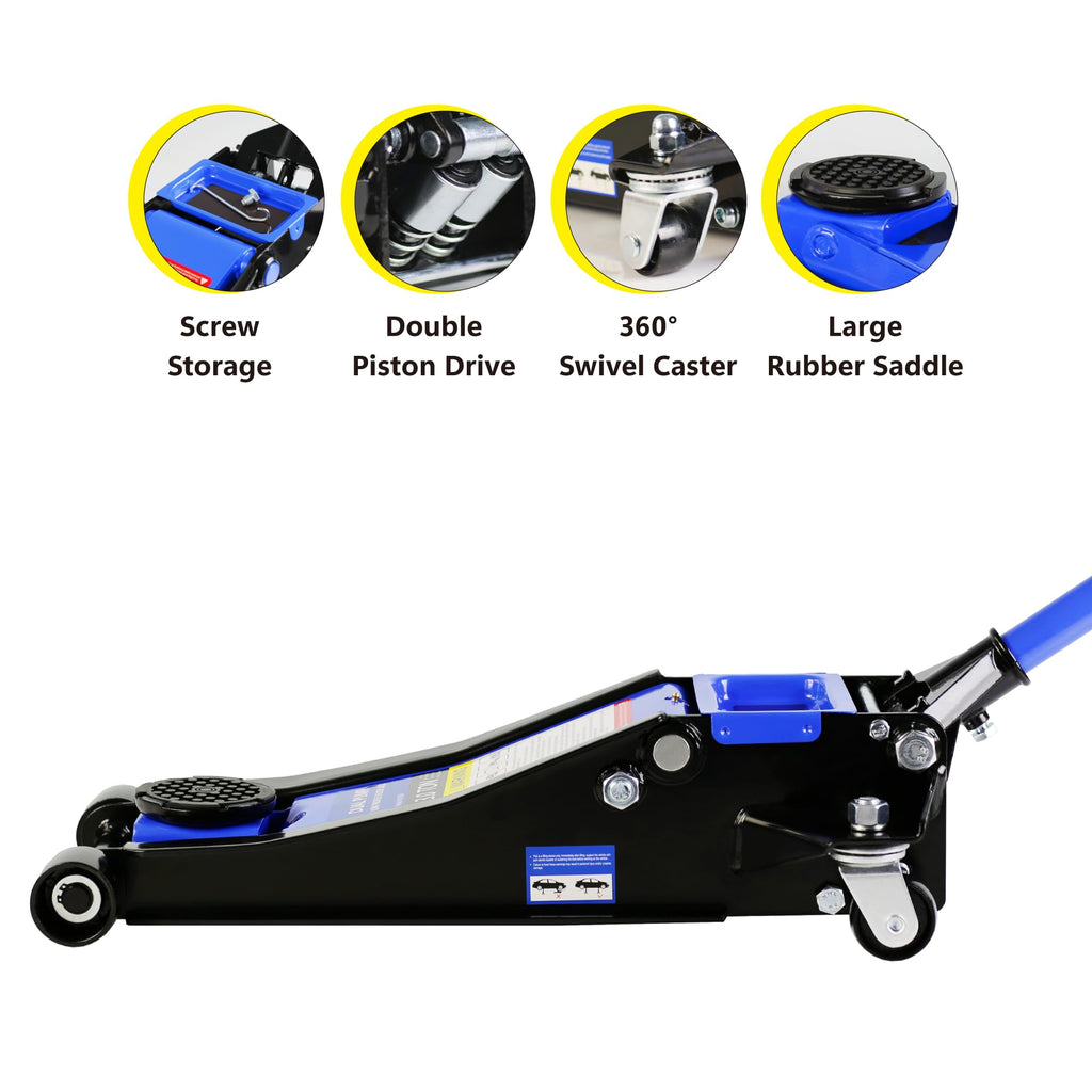 3 Ton Low Profile Steel Hydraulic Floor Jack E51605