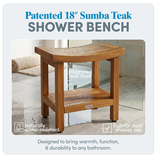 18" Teak Shower Bench K4251