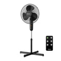 16" Digital Stand Fan, 80° Oscillation, 3 Speeds, Remote Control, Black V129773