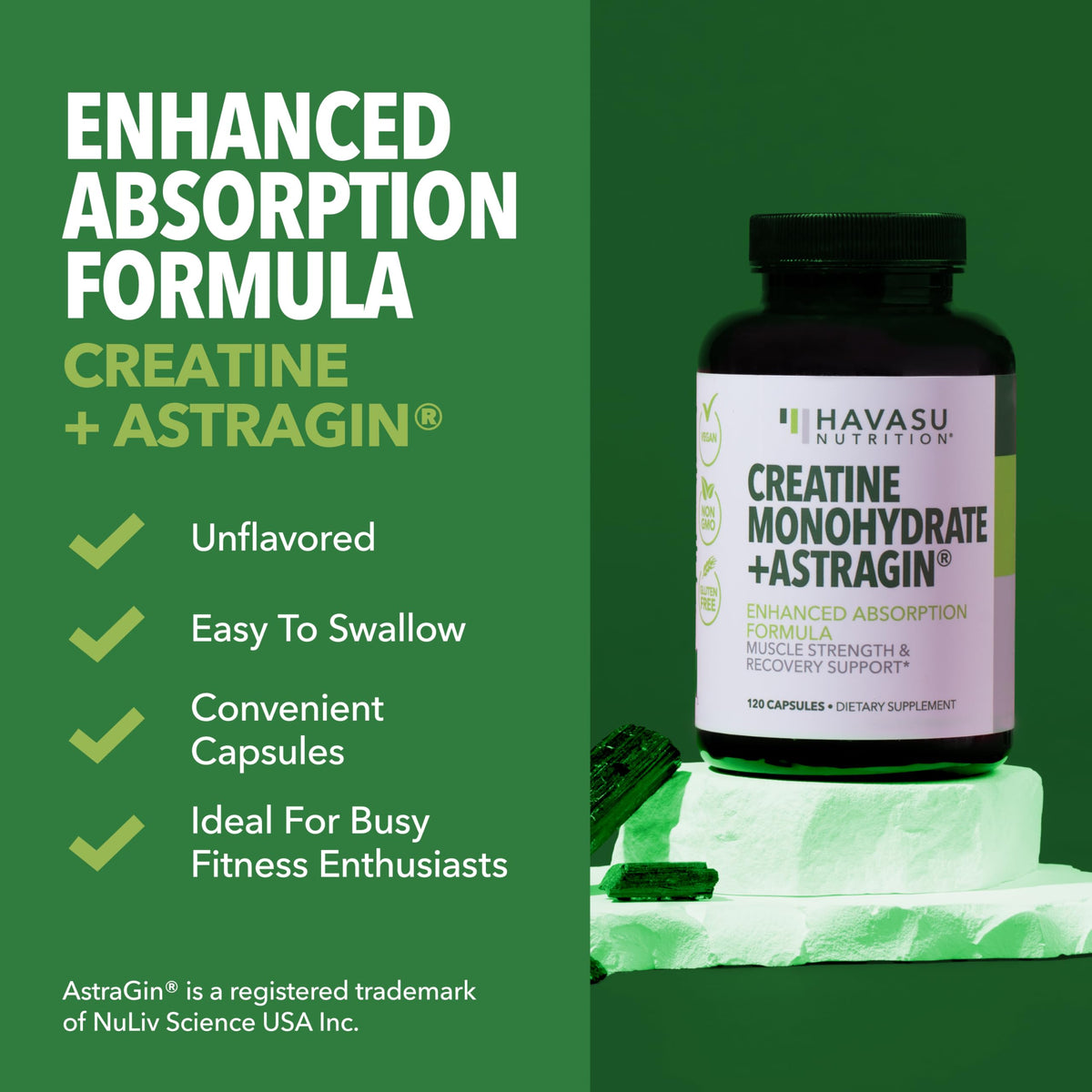 Creatine Monohydrate Capsules 3g Per Serving E484