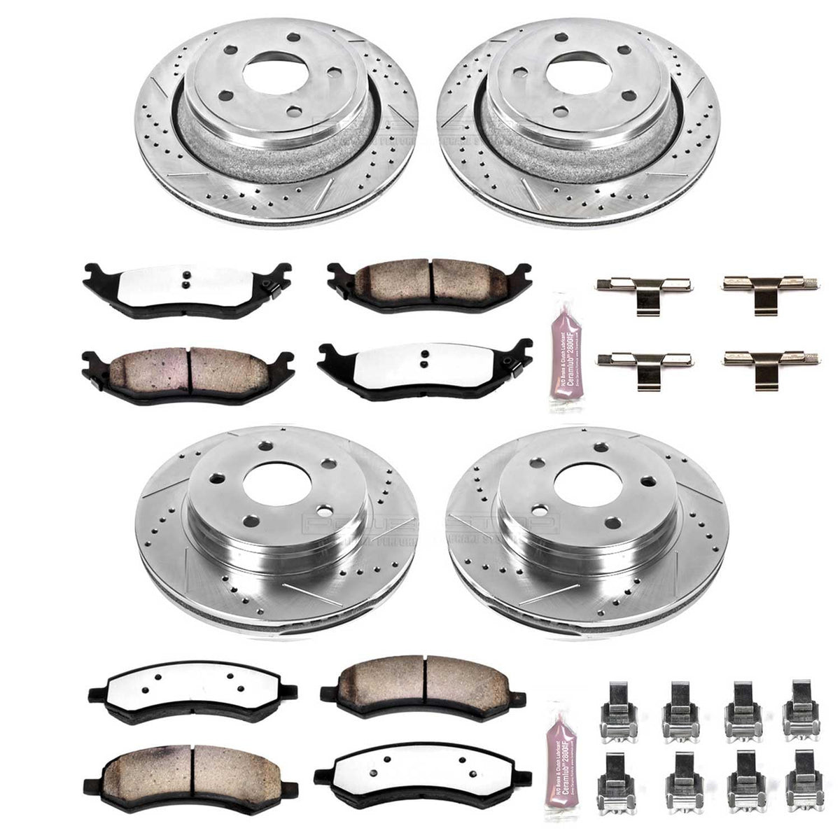Brake Pad & Rotor Kit Front & Rear Q196