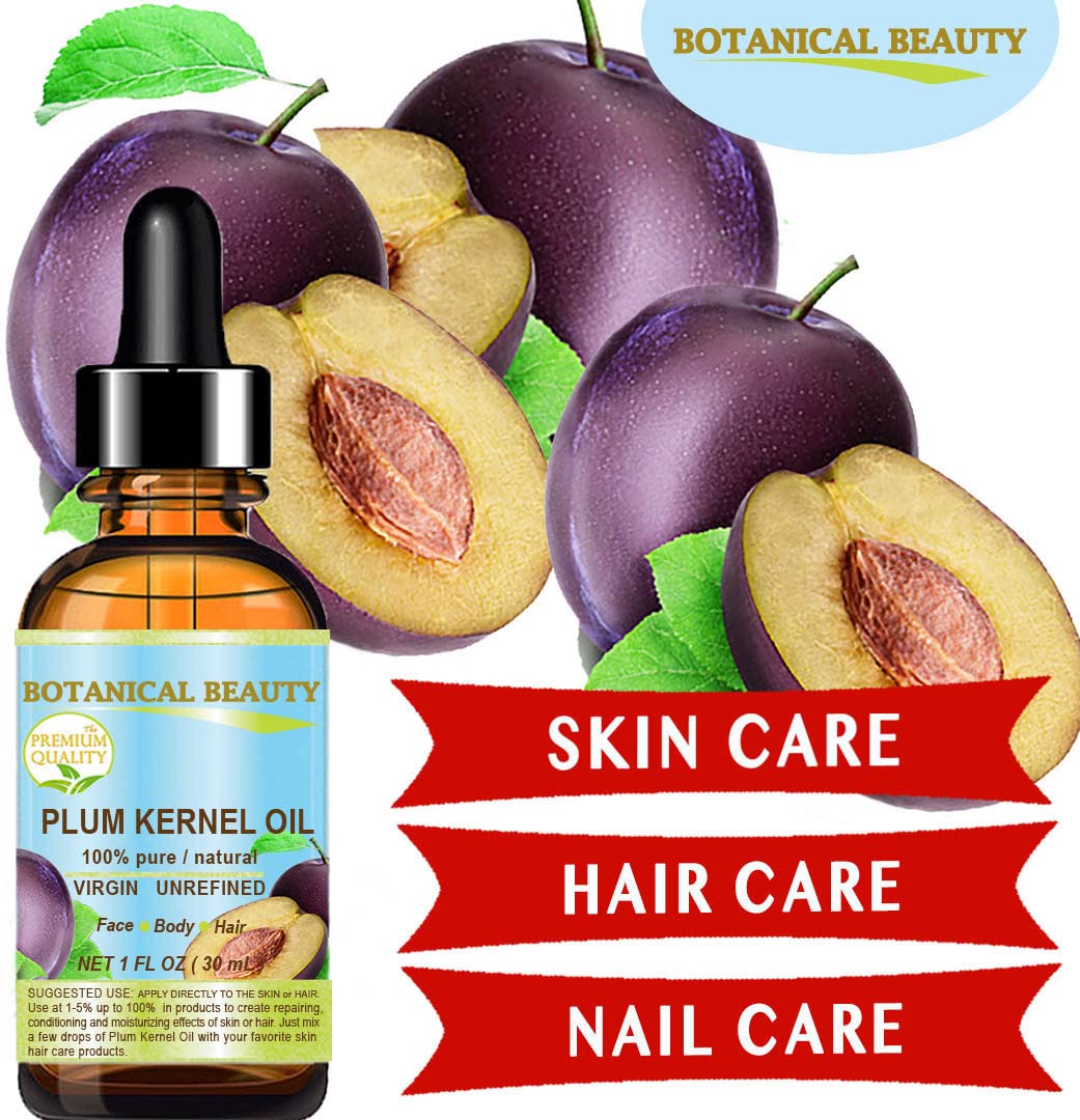 100% Pure Natural Virgin Unrefined Cold Pressed Plum Kernel Oil 1 oz G7482