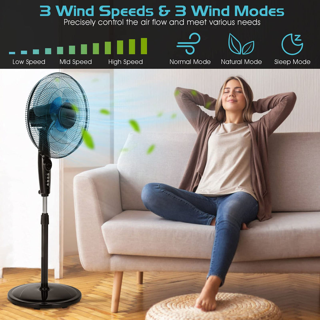 18 Inches Oscillating Pedestal Fan with Remote Control L7036