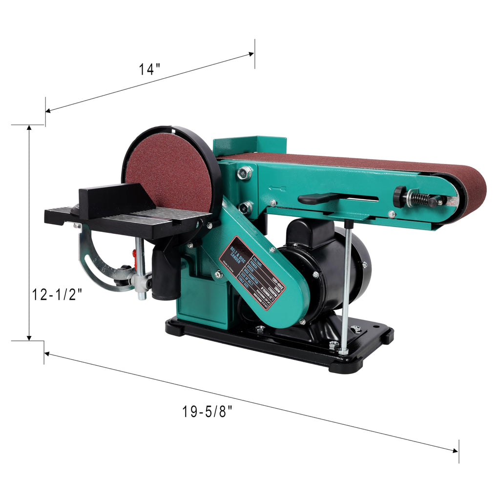 Belt Disc Sander 4x36 & 6 Inch Benchtop Cast Iron Base O951