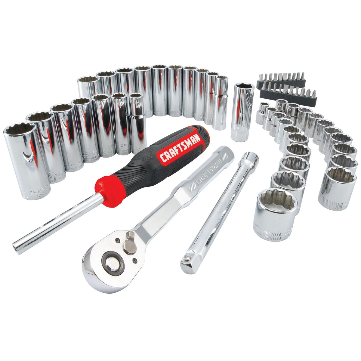 Mechanics Tool Set, 3/8 Inch Drive, 61 Piece Y488
