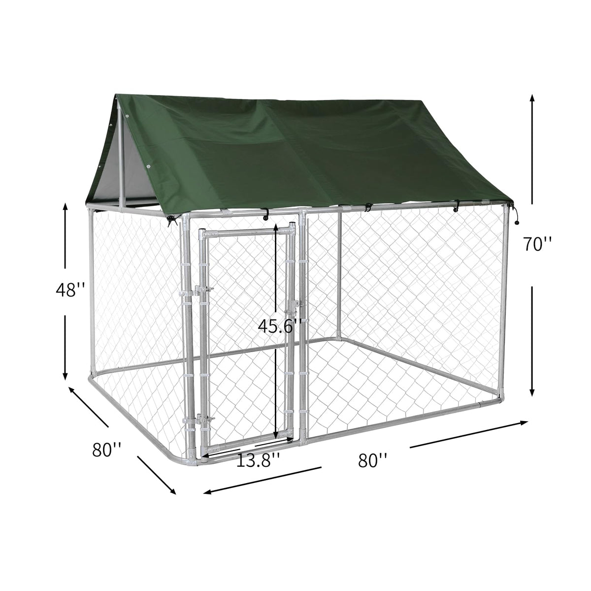 80"x80"x70" Outdoor Dog Kennel H402557