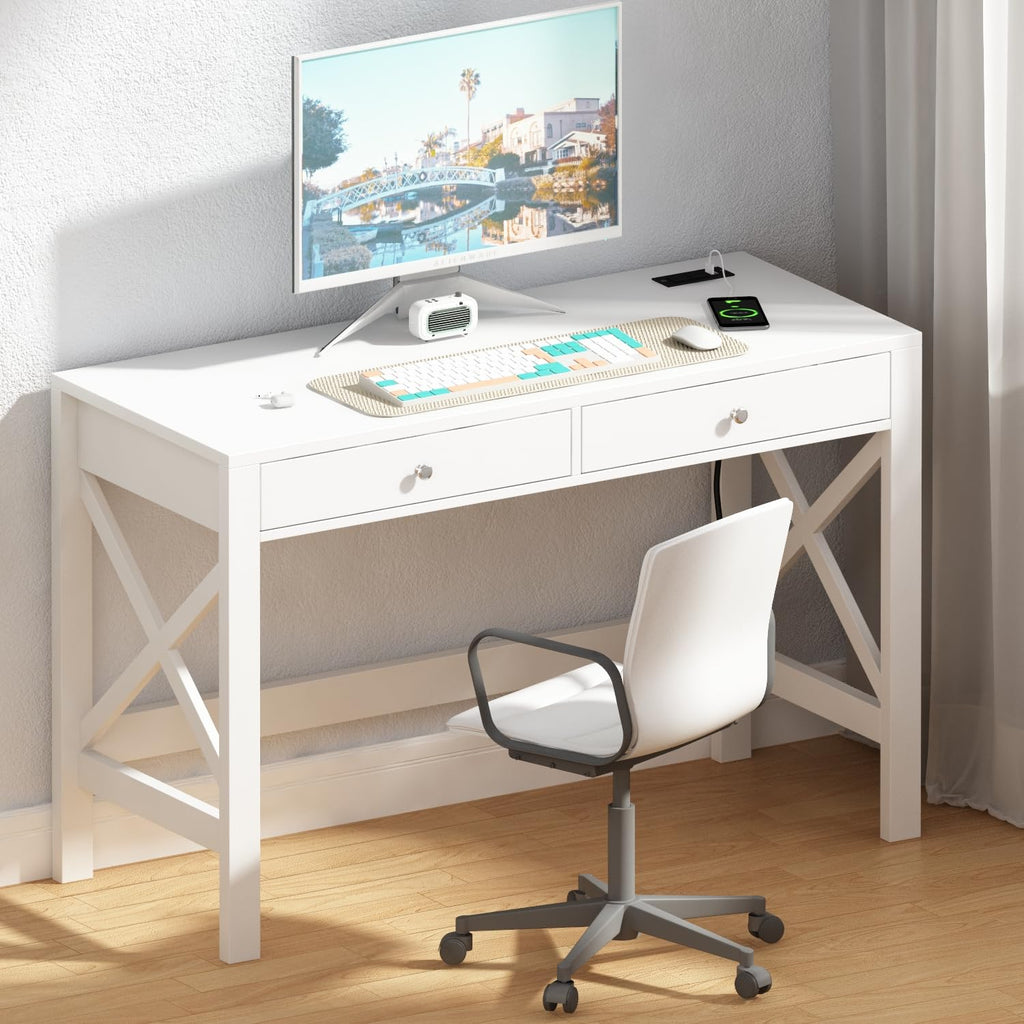 39.4 Inches Computer Desk with 2 Drawers L877
