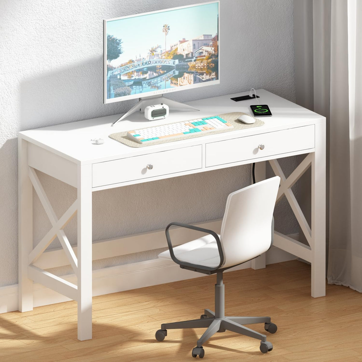 39.4 Inches Computer Desk with 2 Drawers L877