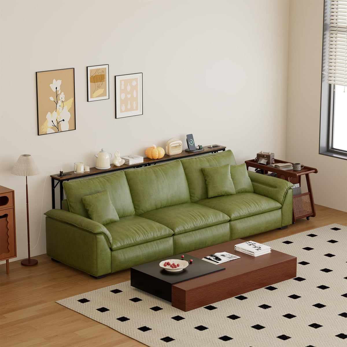 5.9" Narrow Console Table with Outlet Metal Frame N7368