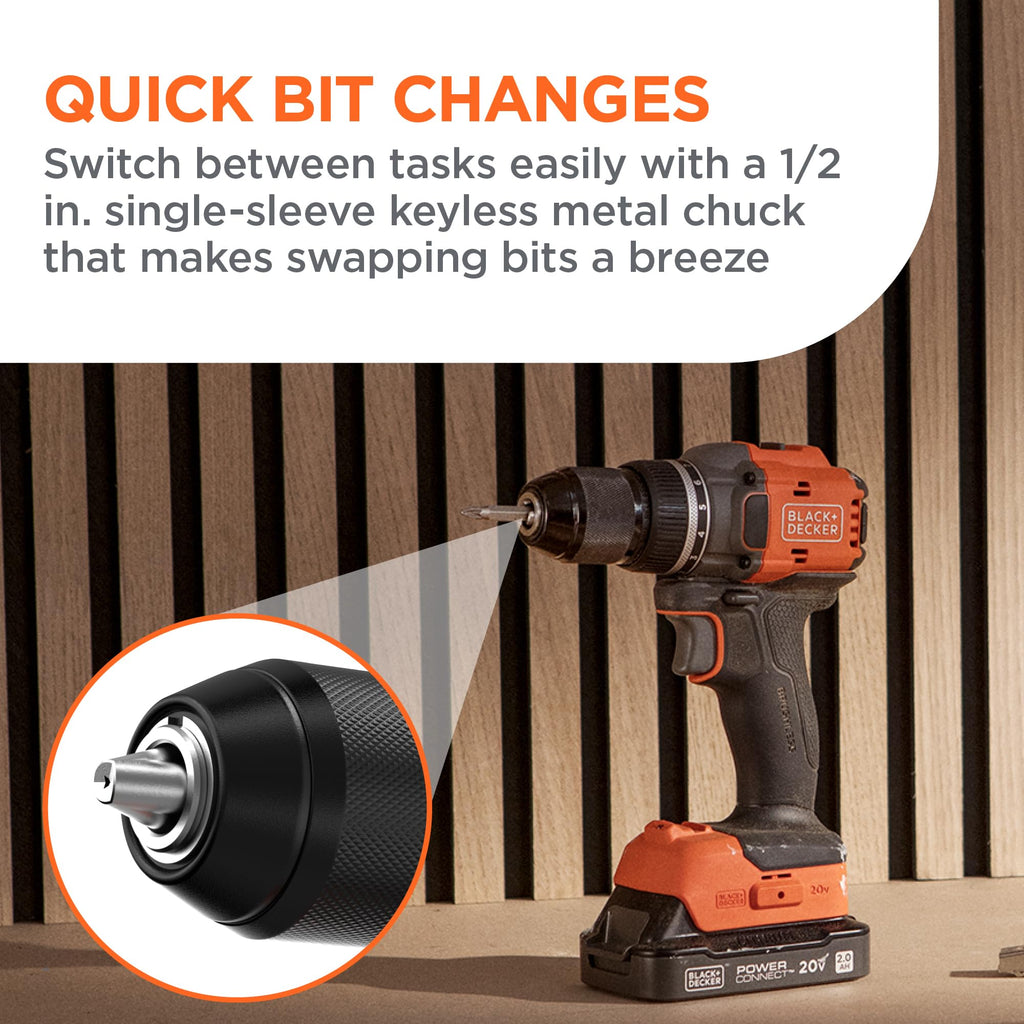 20V MAX Cordless Brushless Drill Driver with 30 Pc. Drill Bit Set Z186