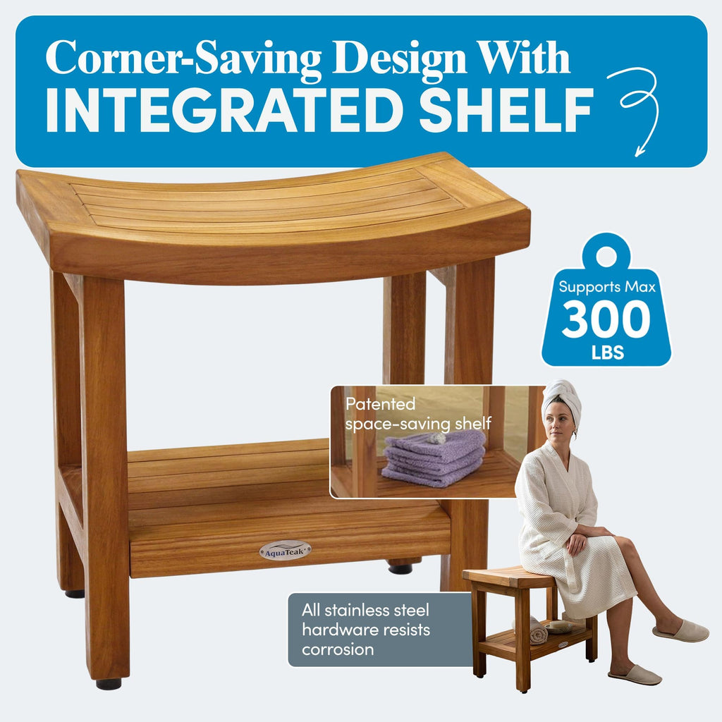 18" Teak Shower Bench K4251