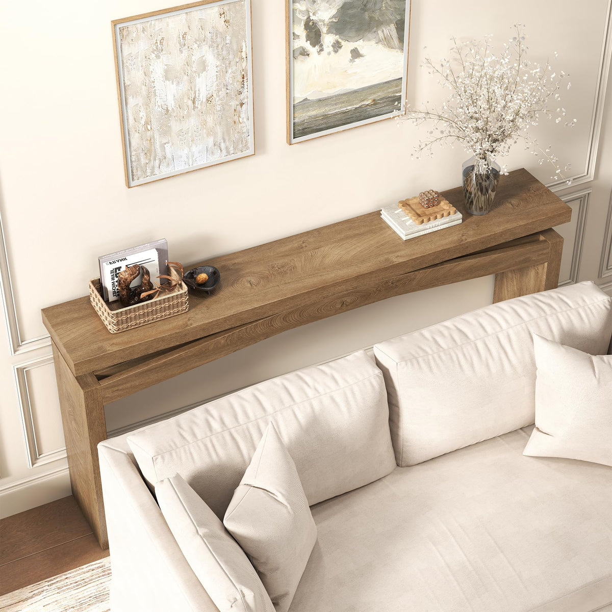 Console Tables 63-Inch Natural Brown B630