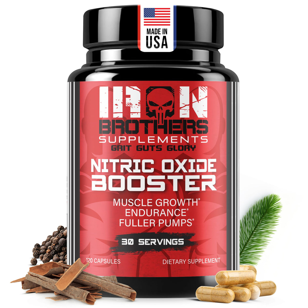 120 Vegan Capsules Nitric Oxide Supplement H678