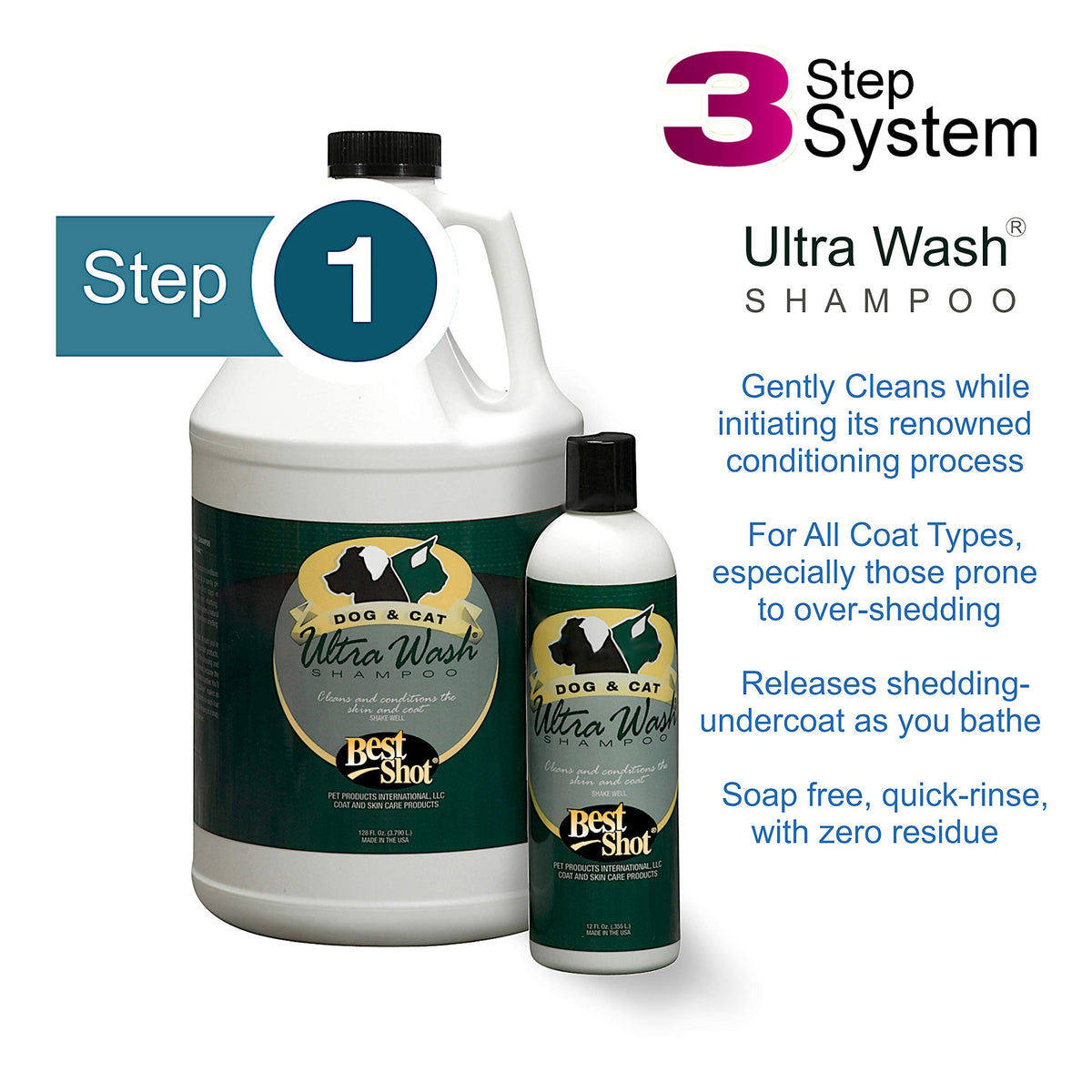 Soap-Free Quick-Rinsing Pet Shampoo 1 Gallon Z916
