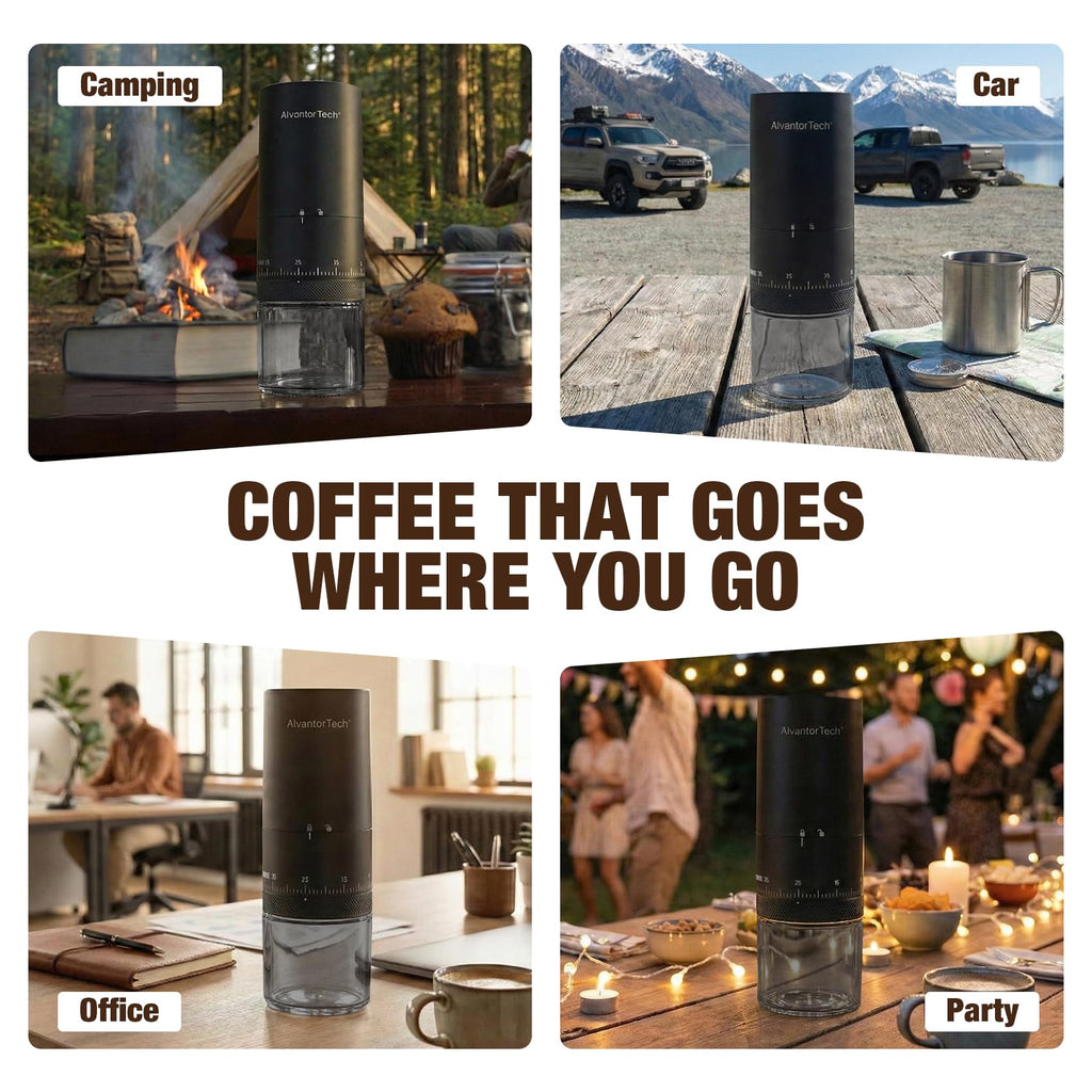 Portable Electric Burr Coffee Grinder with Ceramic Conical Burr O20807
