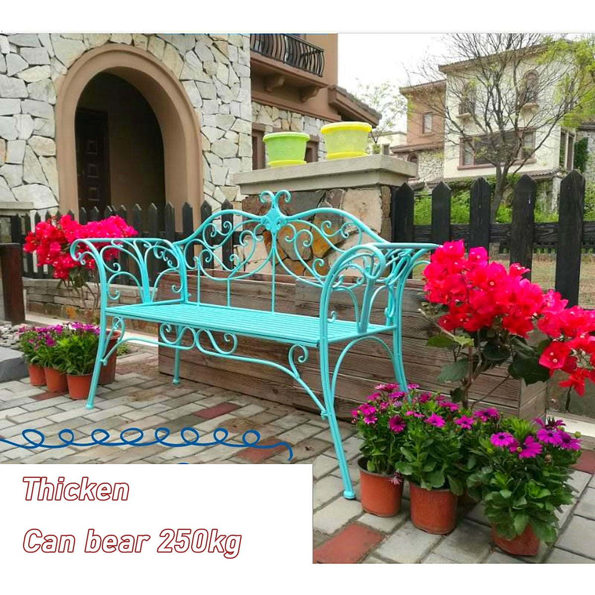 2-Seat Outdoor Metal Bench G210