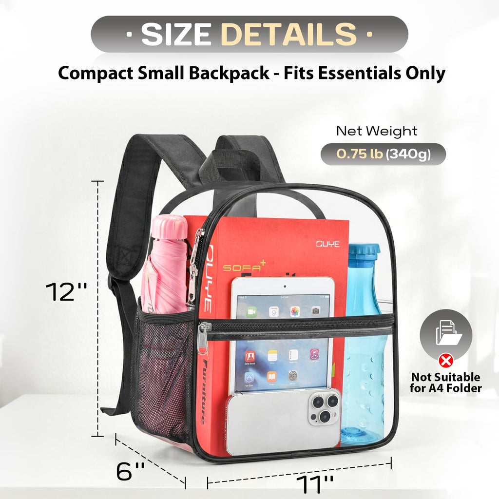 Clear Backpack 12x6x11 O68317