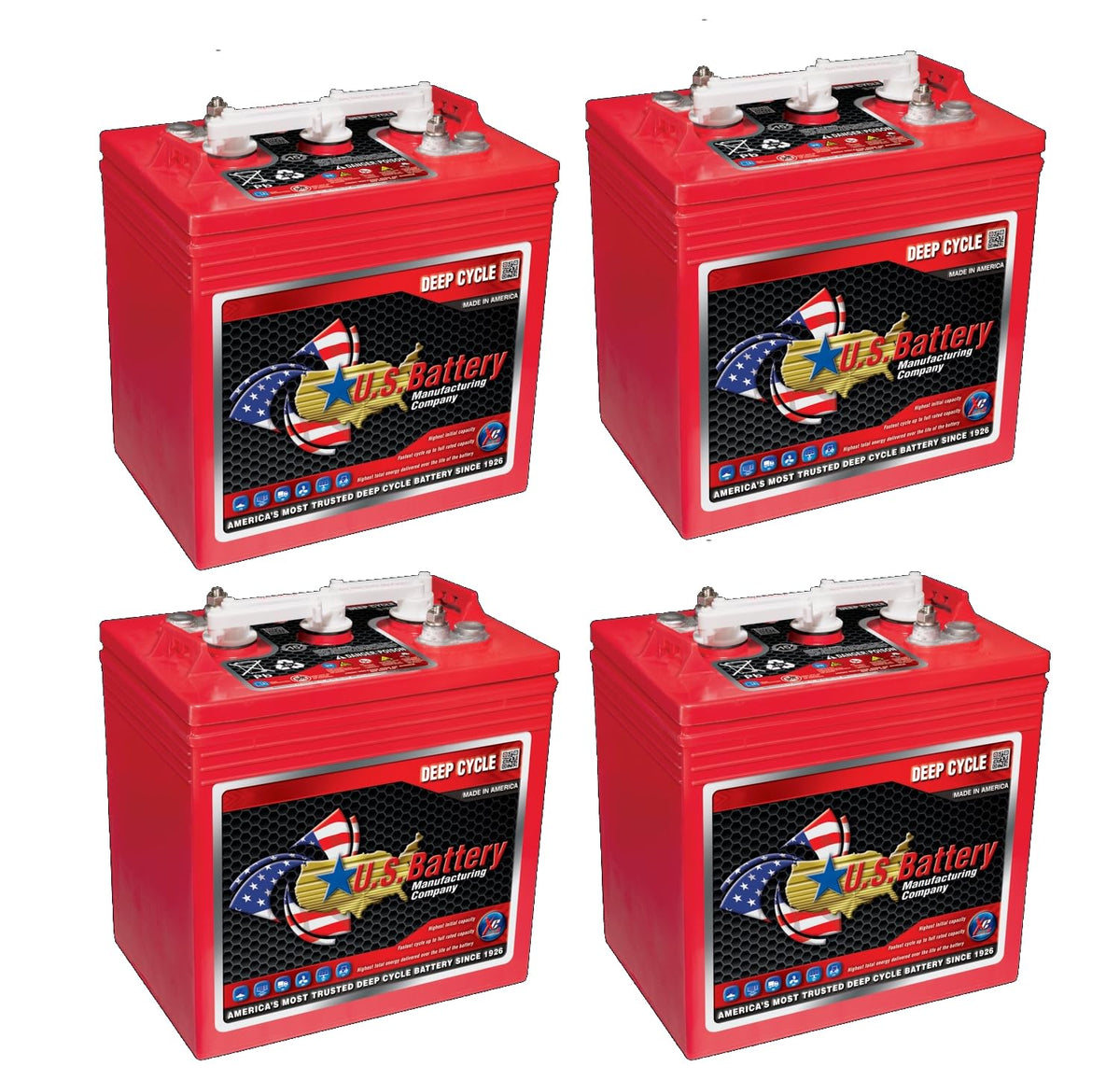 6 Volt 251 Ah Deep Cycle Battery Set of 4 U429325