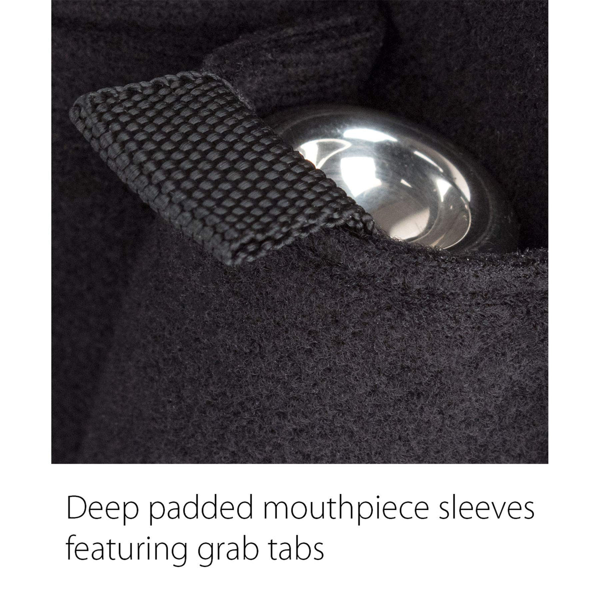 Trumpet/Small Brass 3-Piece Nylon Mouthpiece Pouch with Zipper Closure Z7105